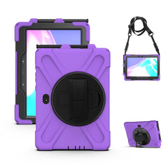 Shockproof Colorful Silicone + PC Protective Case with Holder & Hand Grip Strap, For Samsung Tab A 8.0(2019) T290 / T295, For Samsung Galaxy Tab Active Pro T540 / T545 / Tab Active4 Pro