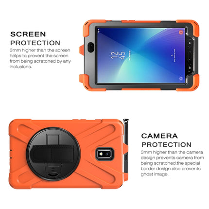 Shockproof Colorful Silicone + PC Protective Case with Holder & Hand Grip Strap & Pen Slot, For Samsung Galaxy Tab Active 2 8.0 T390/T395/T397