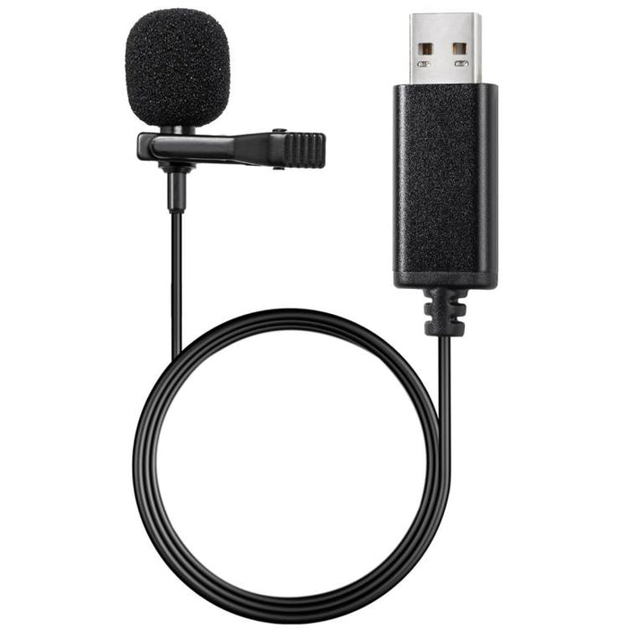 USB Interface Lavalier Microphone for Laptop Live Conference Recording, USB Interface