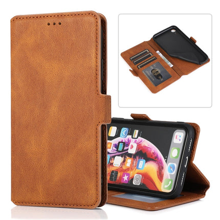 Retro Magnetic Closing Clasp Horizontal Flip Leather Case with Holder & Card Slots & Photo Frame & Wallet, For iPhone XR, For iPhone XS Max