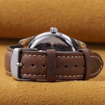 xDfind Retro Crazy Horse Texture Leather Watch Band, 24mm for Suunto 9 / 9 Baro / D5 / Core / 7, 14mm, 18mm