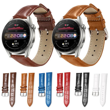 xDfind Bamboo Texture Pin Buckle Leather Watch Band, 20mm, 22mm