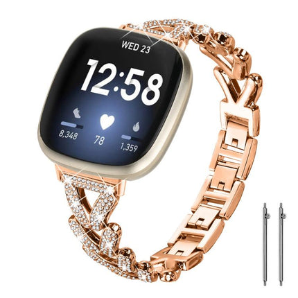 xDfind Small Twist Diamond Metal Watch Band, 20mm For Huawei Watch GT4 / GT3 / GT2, 20mm, 20mm For COROS APEX 2 42mm / PACE 2, 20mm For Xiaomi Mibro Air / Mibro Lite, 20mm For Honor Watch SE / Magic Watch2 42mm