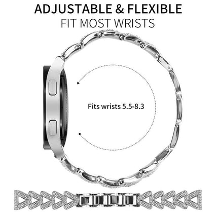 xDfind Small Twist Diamond Metal Watch Band, 20mm For Huawei Watch GT4 / GT3 / GT2, 20mm, 20mm For COROS APEX 2 42mm / PACE 2, 20mm For Xiaomi Mibro Air / Mibro Lite, 20mm For Honor Watch SE / Magic Watch2 42mm