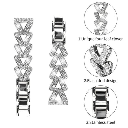 xDfind Small Twist Diamond Metal Watch Band, 20mm For Huawei Watch GT4 / GT3 / GT2, 20mm, 20mm For COROS APEX 2 42mm / PACE 2, 20mm For Xiaomi Mibro Air / Mibro Lite, 20mm For Honor Watch SE / Magic Watch2 42mm