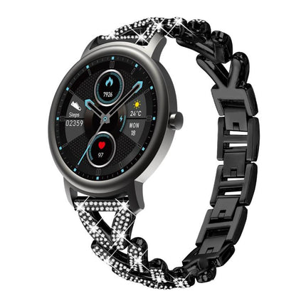 xDfind Small Twist Diamond Metal Watch Band, 20mm For Huawei Watch GT4 / GT3 / GT2, 20mm, 20mm For COROS APEX 2 42mm / PACE 2, 20mm For Xiaomi Mibro Air / Mibro Lite, 20mm For Honor Watch SE / Magic Watch2 42mm