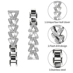 xDfind Small Twist Diamond Metal Watch Band