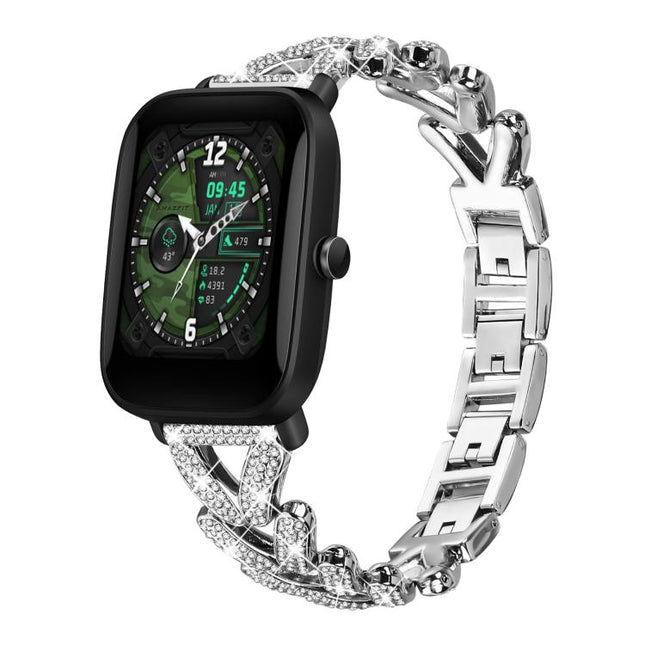 xDfind Small Twist Diamond Metal Watch Band, 20mm For Amazfit Bip U / Bip Lite / Bip 3 Pro, 20mm For Amazfit GTS4 Mini/3/2 /2e/2 Mini, 20mm For Xiaomi Haylou RS4 Plus LS11 / LS12, 20mm For Ticwatch GTH / E3 / E / 2                                      ...