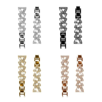 xDfind Small Twist Diamond Metal Watch Band, 20mm For Huawei Watch GT4 / GT3 / GT2, 20mm, 20mm For COROS APEX 2 42mm / PACE 2, 20mm For Xiaomi Mibro Air / Mibro Lite, 20mm For Honor Watch SE / Magic Watch2 42mm