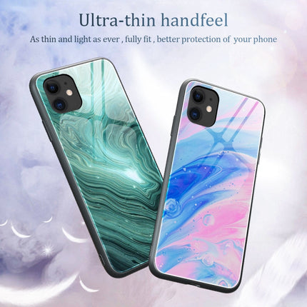 Marble Pattern Glass Protective Case, For iPhone 12 mini, For iPhone 12 Pro Max, For iPhone 11 Pro