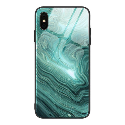 Marble Pattern Glass Protective Case, For iPhone SE 2022 / SE 2020 / 8 / 7, For iPhone X