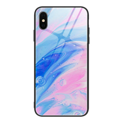 Marble Pattern Glass Protective Case, For iPhone SE 2022 / SE 2020 / 8 / 7, For iPhone X
