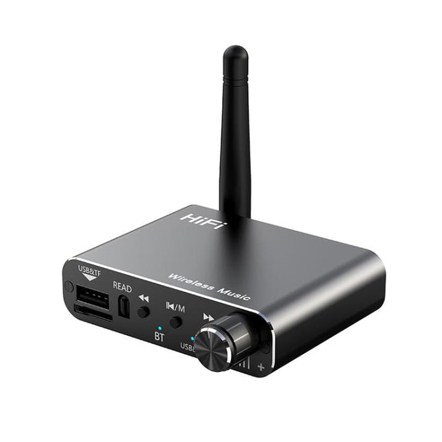 Portable Bluetooth Receiver Audio AUX Adapter Supports USB Disk, TF Card With Remote Control, D19