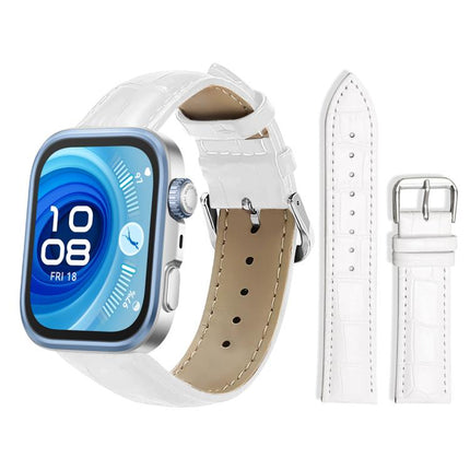 xDfind Bamboo Texture Pin Buckle Leather Watch Band, For Huawei Watch Fit 5 / Fit 5 Pro 20mm, For Huawei Band 10 / 9 / 8 14mm, For Huawei Watch D2 22mm