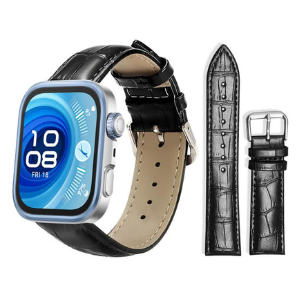 xDfind Bamboo Texture Pin Buckle Leather Watch Band, For Huawei Watch Fit 5 / Fit 5 Pro 20mm, For Huawei Band 10 / 9 / 8 14mm, For Huawei Watch D2 22mm