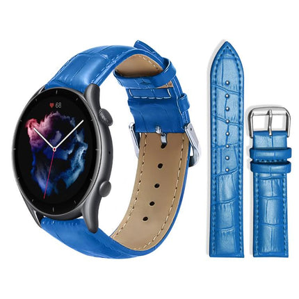 xDfind Bamboo Texture Pin Buckle Leather Watch Band, 22mm For Amazfit GTR 4/3/3 Pro/Bip6/Bip5, 20mm For Amazfit GTS4 mini/GTS3/2/2E