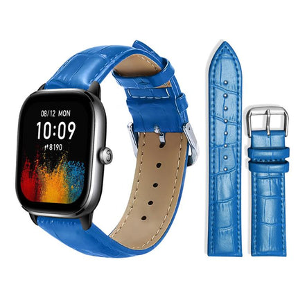 xDfind Bamboo Texture Pin Buckle Leather Watch Band, 22mm For Amazfit GTR 4/3/3 Pro/Bip6/Bip5, 20mm For Amazfit GTS4 mini/GTS3/2/2E