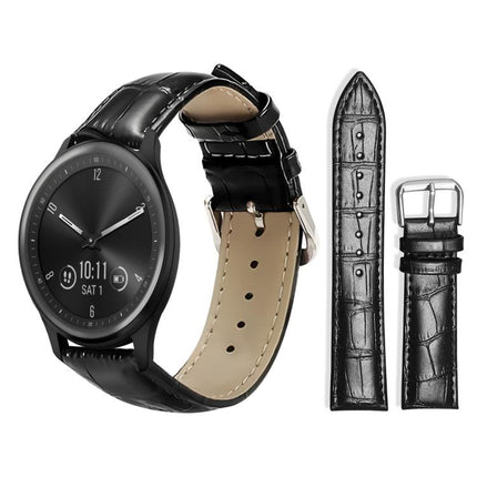 xDfind Bamboo Texture Pin Buckle Leather Watch Band, 20mm For Garmin GarminMove Sport / vivoactive5/3, 22mm For Garmin Venu 3 / vivoactive4, 20mm For Garmin venu 2 / venu / Sq2 / Sq, 18mm For Garmin Venu 2S / vivoactive 4s/3s