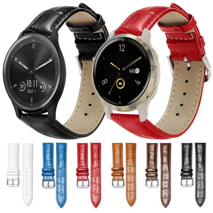xDfind Bamboo Texture Pin Buckle Leather Watch Band, 20mm For Garmin GarminMove Sport / vivoactive5/3, 22mm For Garmin Venu 3 / vivoactive4, 20mm For Garmin venu 2 / venu / Sq2 / Sq, 18mm For Garmin Venu 2S / vivoactive 4s/3s