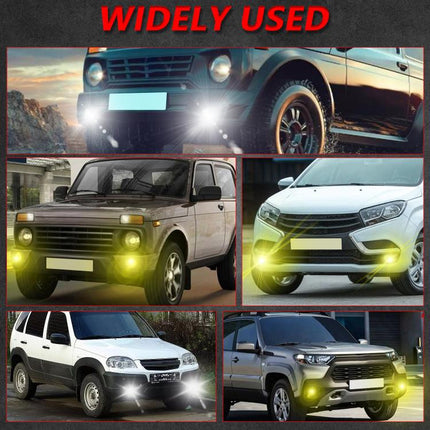 T12 2pcs/Pack 55W 3 inch High Power Dual Lens Fog Light Oblique Style for Toyota, T12 Left Driver, T12 Right Driver