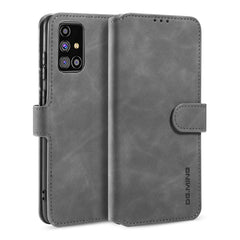 DG.MING Retro Oil Side Horizontal Flip Case with Holder & Card Slots & Wallet, For Samsung Galaxy M31s, For Samsung Galaxy S20 FE, For OPPO A32 (2020) / A53 (2020)