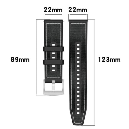 xDfind Hybrid Nylon Braid Silicone Watch Band, 22mm For Garmin Forerunner 570 47mm/935/945, 20mm For Garmin Forerunner 570 42mm/245/645, 20mm For Garmin?Vivomove?Sport/Vivoactive5/3, 22mm For Garmin Venu 3 / Vivoactive 4