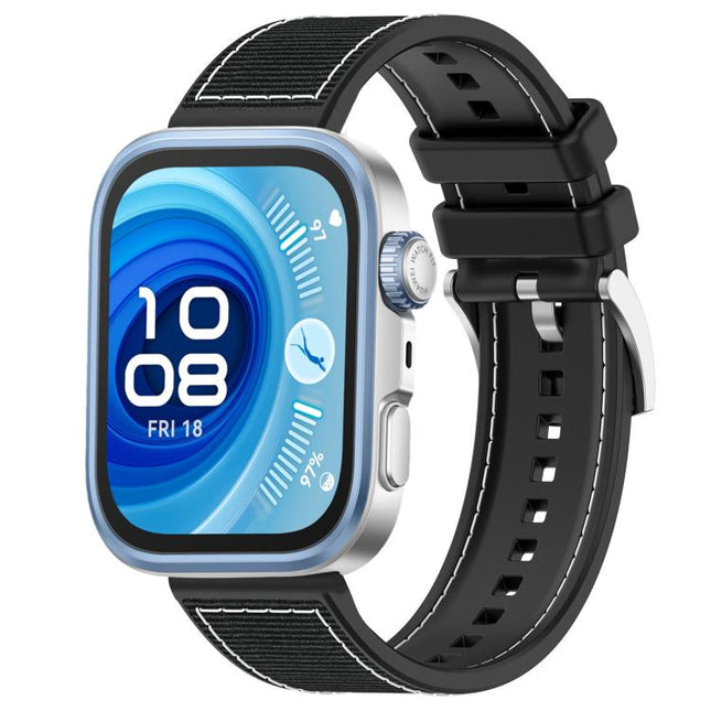 xDfind Hybrid Nylon Braid Silicone Watch Band, For Huawei Watch Fit4 / Fit3 / Fit4 Pro 20mm, For Huawei Watch D2 22mm