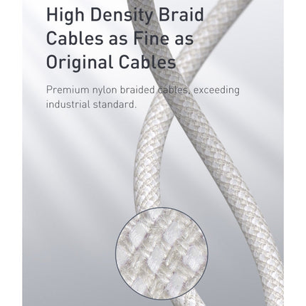 Baseus 20W Type-C / USB-C to 8 Pin PD High-density Braided Fast Charging Data Cable, Length: 2m, Length: 2m