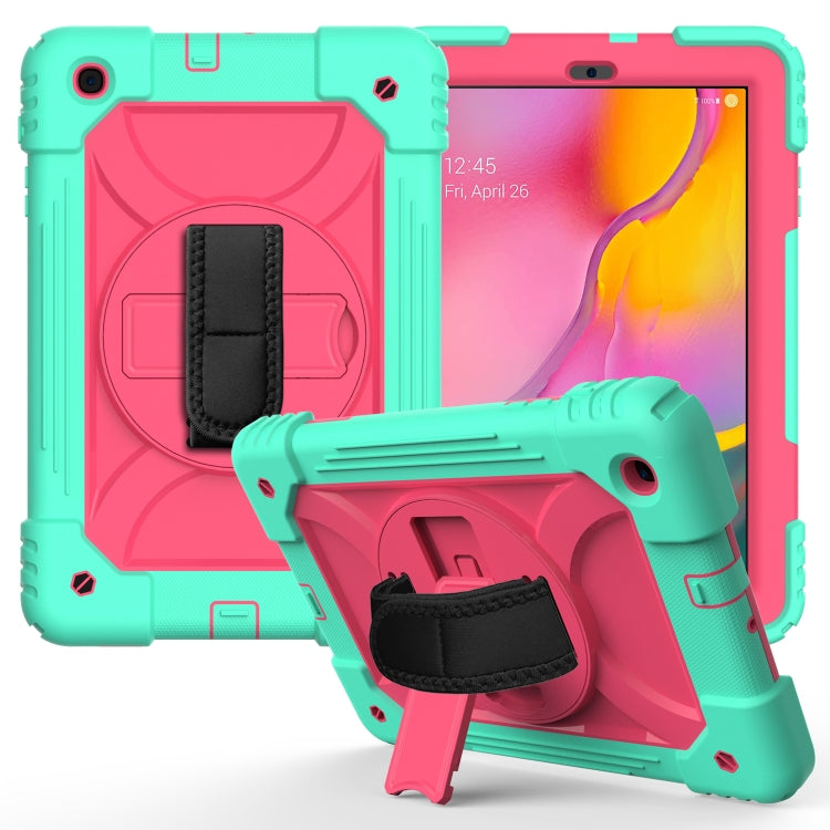 Shockproof PC + Silicone Combination Case with Holder & Hand Strap & Shoulder Strap, For iPad Air 11 2024 / Air 2022 / 2020 10.9 / Air 2022, For Samsung Galaxy Tab A 10.1 (2019) T510/T515