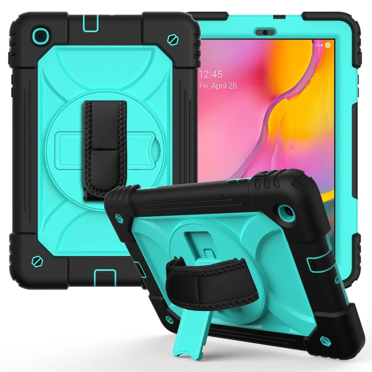 Shockproof PC + Silicone Combination Case with Holder & Hand Strap & Shoulder Strap, For iPad Air 11 2024 / Air 2022 / 2020 10.9 / Air 2022, For Samsung Galaxy Tab A 10.1 (2019) T510/T515