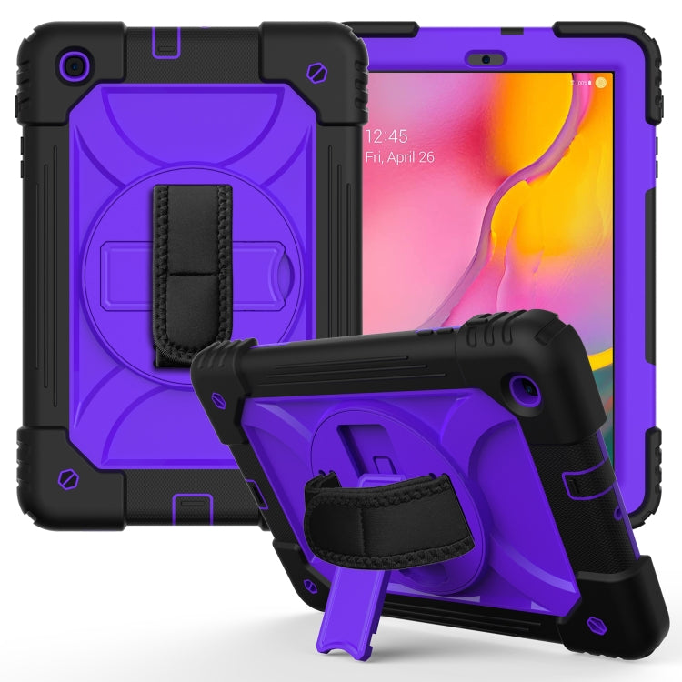 Shockproof PC + Silicone Combination Case with Holder & Hand Strap & Shoulder Strap, For iPad Air 11 2024 / Air 2022 / 2020 10.9 / Air 2022, For Samsung Galaxy Tab A 10.1 (2019) T510/T515