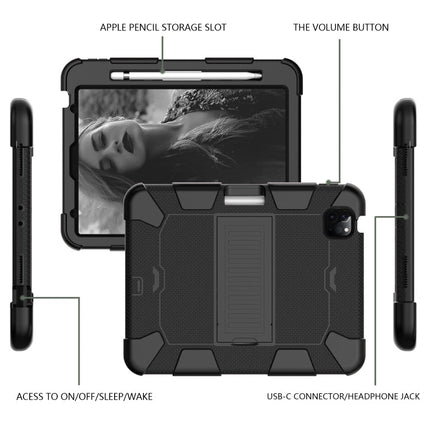 Shockproof Two-Color Silicone Protective Case with Holder, For iPad Air 2022 / 2020 10.9, For Samsung Galaxy Tab A7 (2020) T500/T505