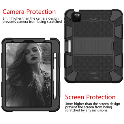 Shockproof Two-Color Silicone Protective Case with Holder, For iPad Air 2022 / 2020 10.9, For Samsung Galaxy Tab A7 (2020) T500/T505
