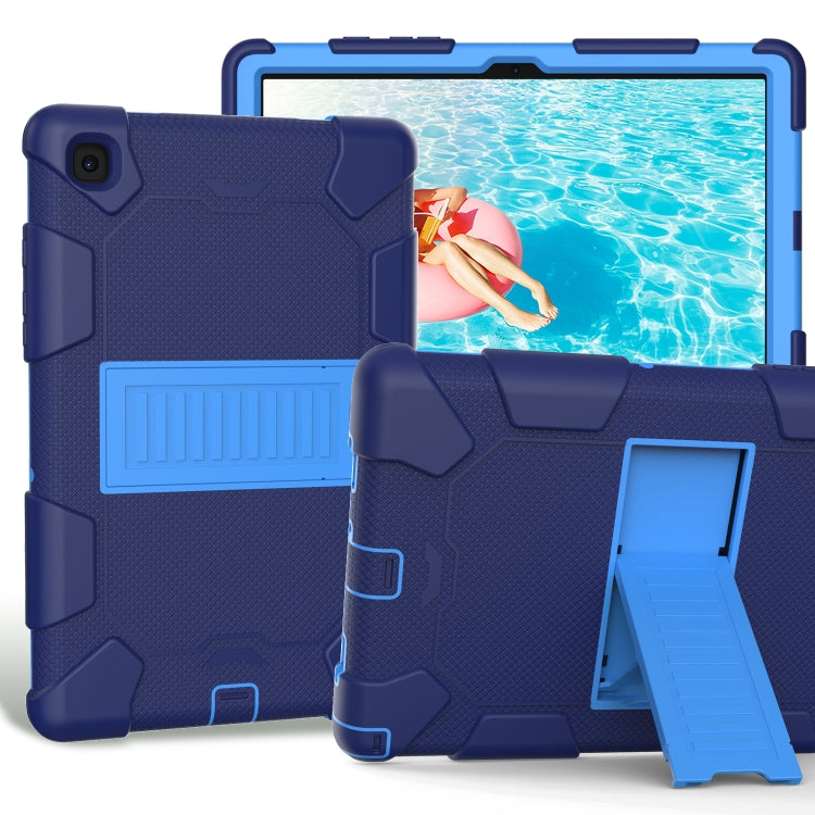 Shockproof Two-Color Silicone Protective Case with Holder, For iPad Air 2022 / 2020 10.9, For Samsung Galaxy Tab A7 (2020) T500/T505