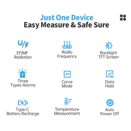 FNIRSI ERD-10 3 in 1 Electromagnetic Radiation Detector, FNIRSI ERD-10