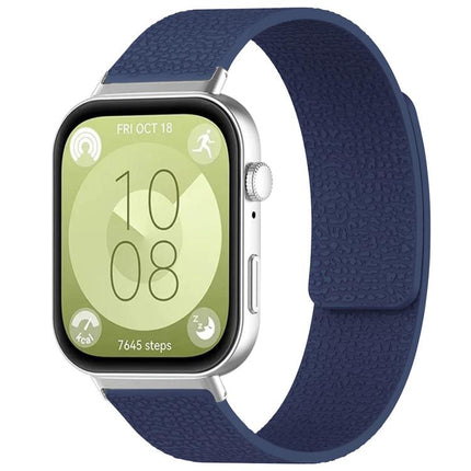 xDfind Litchi Texture Magnetic Silicone Watch Band, For Huawei Watch Fit4 / Fit4 Pro / Fit3, For Huawei Band 10 / 9 / 8