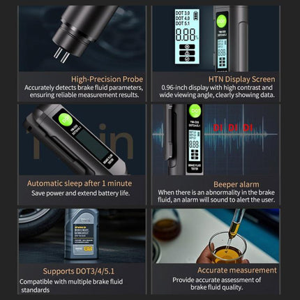 YM-C03 Digital Display Car Brake Fluid Tester Brake Fluid Water Content Tester, YM-C03