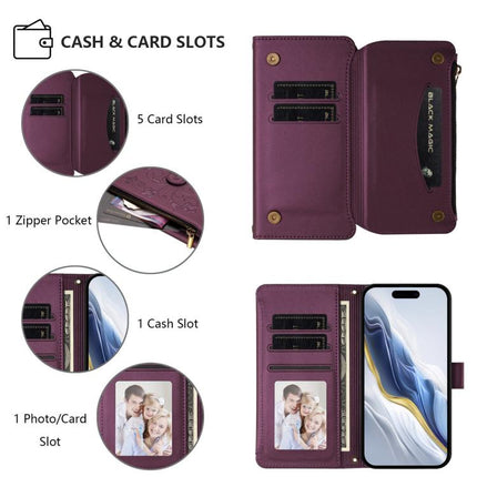 Butterfly Love Flower Multi-card Zipper Wallet Leather Phone Case, For iPhone 12 / 12 Pro, For iPhone 12 Pro Max, For iPhone 12 mini