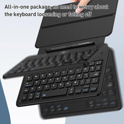 GKK Integrated Full Coverage Bluetooth Keyboard Leather Case Set with Pen and Mouse