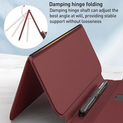 GKK Integrated Full Coverage Bluetooth Keyboard Leather Case Set with Pen and Mouse