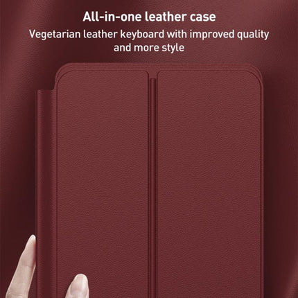 GKK Integrated Full Coverage Bluetooth Keyboard Leather Case Set with Pen and Mouse