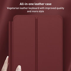 GKK Integrated Full Coverage Bluetooth Keyboard Leather Case Set with Pen and Mouse