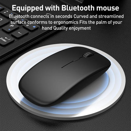 GKK Integrated Full Coverage Bluetooth Keyboard Leather Case Set with Pen and Mouse