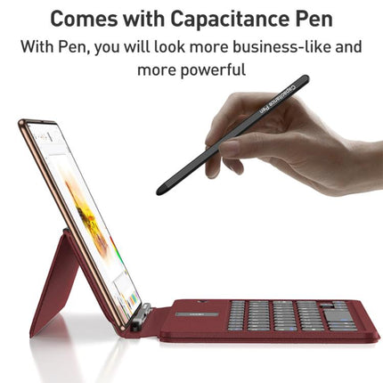 GKK Integrated Full Coverage Bluetooth Keyboard Leather Case Set with Pen and Mouse