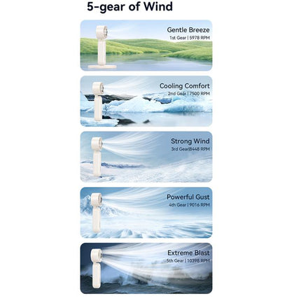 USAMS ZB352 Digital Display Folding Handheld Mini Fan