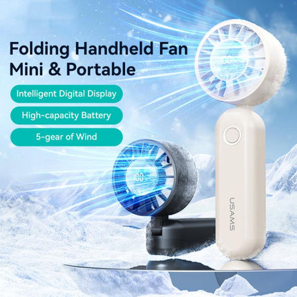 USAMS ZB352 Digital Display Folding Handheld Mini Fan