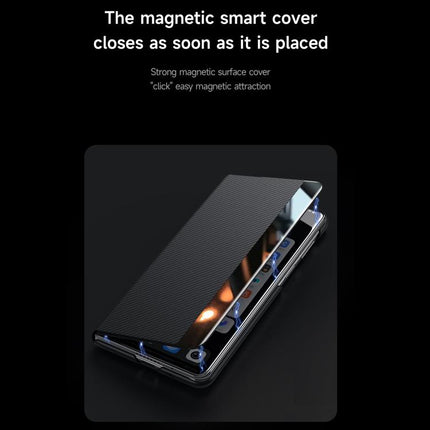 SULADA Kevlar 600D Texture Smart Window Leather Phone Case, For Samsung Galaxy Z Fold7 5G