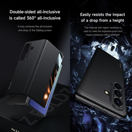 SULADA Kevlar 600D Texture Smart Window Leather Phone Case, For Samsung Galaxy Z Fold7 5G