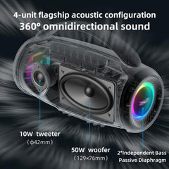 Zealot P12 60W Portable Handheld Outdoor RGB Bluetooth Speaker