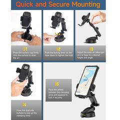 Ulefone UAN16 Armor Mount Car Phone Holder, Enhanced Model